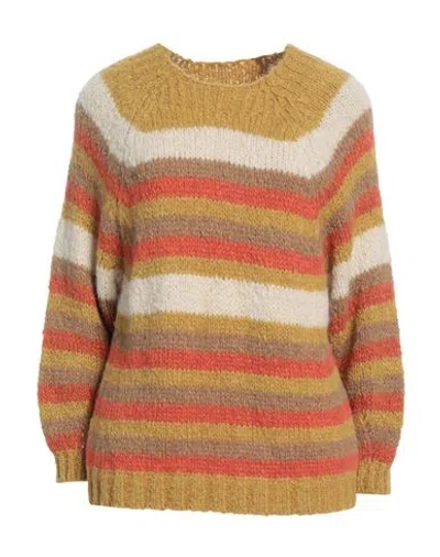 Croche Crochè Woman Sweater Camel Size L Acrylic, Mohair Wool, Wool, Polyamide In Beige
