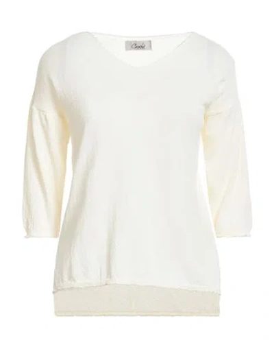 Croche Crochè Woman Sweater Cream Size Xs Viscose, Polyamide In White