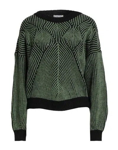 Croche Crochè Woman Sweater Green Size L Acrylic, Viscose, Wool, Alpaca Wool