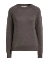 Croche Crochè Woman Sweater Grey Size M Acrylic, Mohair Wool, Polyamide In Brown
