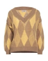 Croche Crochè Woman Sweater Light Brown Size L Acrylic, Alpaca Wool, Wool, Viscose In Beige