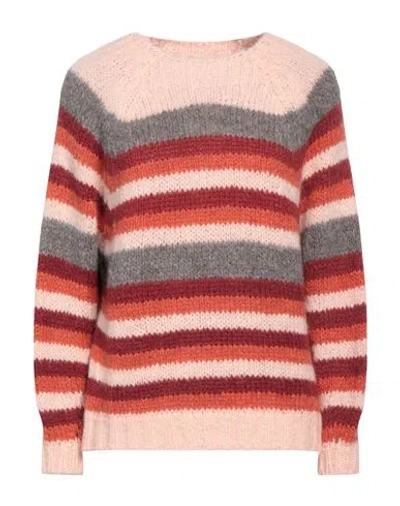 Croche Crochè Woman Sweater Light Pink Size L Acrylic, Mohair Wool, Wool, Polyamide