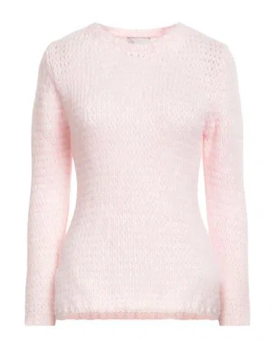 Croche Crochè Woman Sweater Light Pink Size L Merino Wool, Polyamide