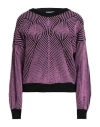Croche Crochè Woman Sweater Mauve Size M Acrylic, Viscose, Wool, Alpaca Wool