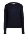 Croche Crochè Woman Sweater Midnight Blue Size M Acrylic, Mohair Wool, Polyamide In Blue