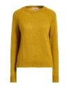 Croche Crochè Woman Sweater Mustard Size M Acrylic, Mohair Wool, Polyamide In Yellow
