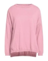 Croche Crochè Woman Sweater Pink Size S Merino Wool, Acrylic In Pink