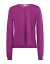 Croche Crochè Woman Sweater Purple Size M Merino Wool, Acrylic