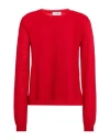 Croche Crochè Woman Sweater Red Size M Merino Wool, Acrylic