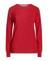 Croche Crochè Woman Sweater Red Size S Merino Wool In Red