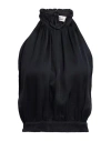 Croche Crochè Woman Top Black Size S Viscose