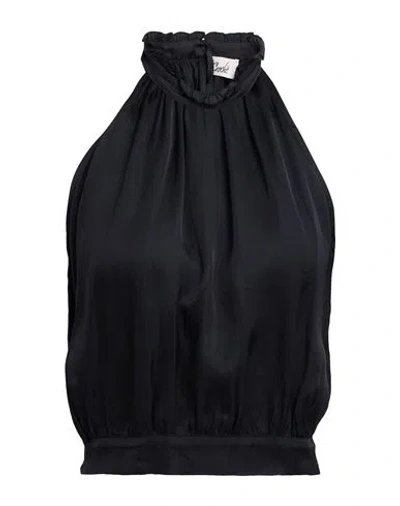 Croche Crochè Woman Top Black Size S Viscose
