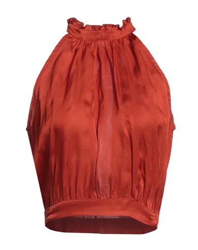 Croche Crochè Woman Top Rust Size S Viscose