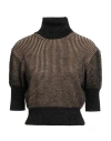 Croche Crochè Woman Turtleneck Camel Size M Acrylic, Synthetic Fibers, Viscose, Wool, Alpaca Wool In Sand
