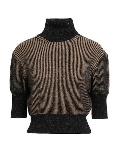 Croche Crochè Woman Turtleneck Camel Size M Acrylic, Synthetic Fibers, Viscose, Wool, Alpaca Wool In Sand