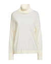 Croche Crochè Woman Turtleneck Cream Size M Merino Wool, Acrylic In White