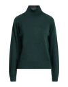 Croche Crochè Woman Turtleneck Dark Green Size S Merino Wool, Acrylic