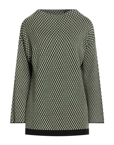 Croche Crochè Woman Turtleneck Green Size S Merino Wool, Acrylic