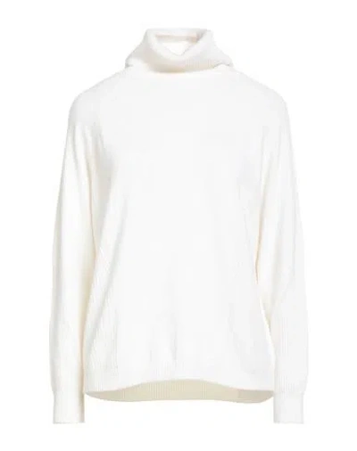 Croche Crochè Woman Turtleneck Ivory Size L Merino Wool, Viscose, Cashmere, Polyamide In White
