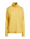 Croche Crochè Woman Turtleneck Mustard Size S Wool, Acrylic In Yellow