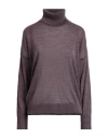 Croche Crochè Woman Turtleneck Purple Size S Wool, Acrylic