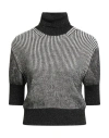 Croche Crochè Woman Turtleneck White Size S Acrylic, Synthetic Fibers, Viscose, Wool, Alpaca Wool