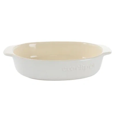 Crock-pot 2.5 Quart Oval Stoneware Casserole In White