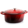 Crock-pot 7 Quart Oval Enameled Cast Iron Dutch Oven In Red