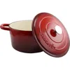 Crock-pot 7 Quart Round Cast Iron Dutch Oven In Red