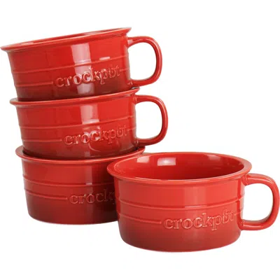 CROCK-POT CROCK-POT APPLETON 24OZ STONEWARE 4 PIECE SOUP MUG SET