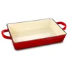 Crock-pot Artisan 13 In. Enameled Cast Iron Lasagna Pan In Scarlet Red In Red