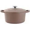 Crock-pot Artisan 7 Quart Enameled Cast Iron Dutch Oven In Matte Dusty Pink In Pink