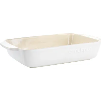 Crock-pot Artisan 4 Quart Rectangular Stoneware Bake Pan In Cream In White