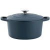 Crock-pot Crockpot 5 Quart Enameled Cast Iron Dutch Oven In Blue