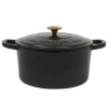 Crock-pot Crockpot 7 Quart Round Enameled Cast Iron Dutch Oven In Black
