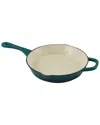 Crock-pot Crockpot Artisan 10in Round Enameled Cast Iron Skillet In Teal