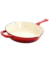 Crock-pot Crockpot Artisan 12in Enameled Cast Iron Skillet In Red