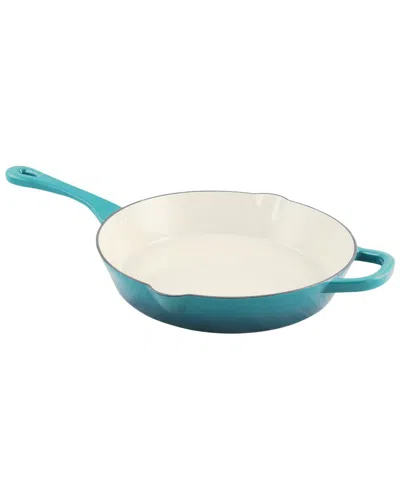 Crock-pot Crockpot Artisan 12in Round Enameled Cast Iron Skillet In Teal