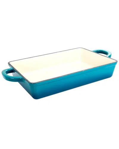 Crock-pot Crockpot Artisan 13in Enameled Cast Iron Lasagna Pan In Teal