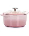 Crock-pot Crockpot Artisan 2pc 3qts Enamled Cast Iron Dutch Oven In Blush