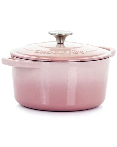 Crock-pot Crockpot Artisan 2pc 3qts Enamled Cast Iron Dutch Oven In Blush