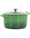 Crock-pot Crockpot Artisan 2pc 5qts Enameled Cast Iron Dutch Oven In Green