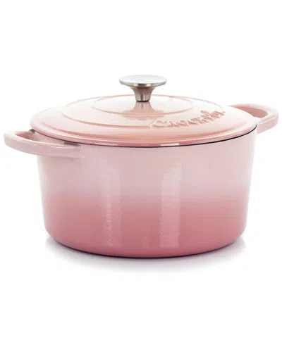 Crock-pot Crockpot Artisan 2pc 5qts Enamled Cast Iron Dutch Oven In Blush