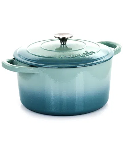 Crock-pot Crockpot Artisan 2pc 7qts Enamled Cast Iron Dutch Oven In Aqua