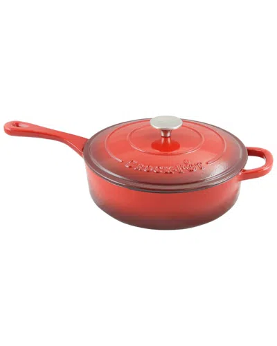 CROCK-POT CROCKPOT ARTISAN 3.5QT ENAMELED CAST IRON DEEP SAUTE PAN WITH SELF BASTING LID
