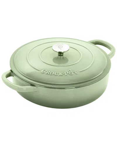 CROCK-POT CROCKPOT ARTISAN 5QT ENAMELED CAST IRON BRAISER PAN WITH SELF BASTING LID