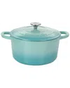 Crock-pot Crockpot Artisan 5qt Enameled Cast Iron Dutch Oven In Aqua