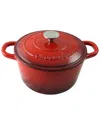 Crock-pot Crockpot Artisan 5qt Enameled Cast Iron Dutch Oven In Red