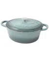 Crock-pot Crockpot Artisan 7qt Enameled Cast Iron Oval Dutch Oven In Grey