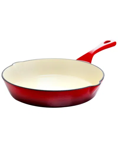 Crock-pot Artisan 8 In. Round Enameled Cast Iron Skillet In Scarlet Red